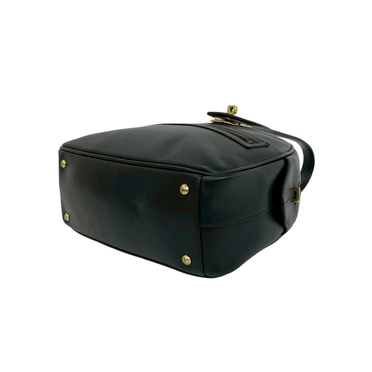 Gucci Logo Leather Turnlock Round Zip Mini Boston Bag Black — view 8