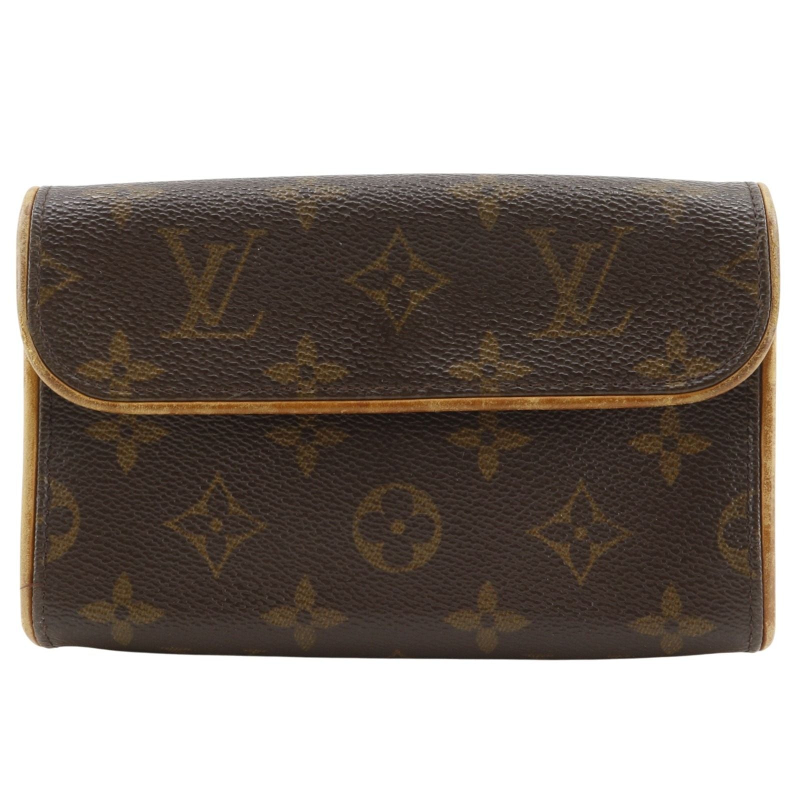 Louis Vuitton Pochette Florentine Hip 2-Way Pouch Monogram Canvas Brown Waist