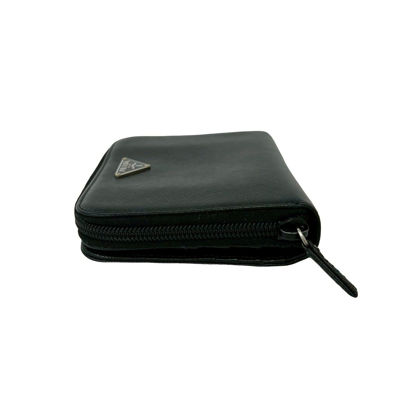 Prada Saffiano Leather Bifold Wallet Mini Black — view 4