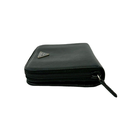 Prada Saffiano Leather Bifold Wallet Mini Black — view 4