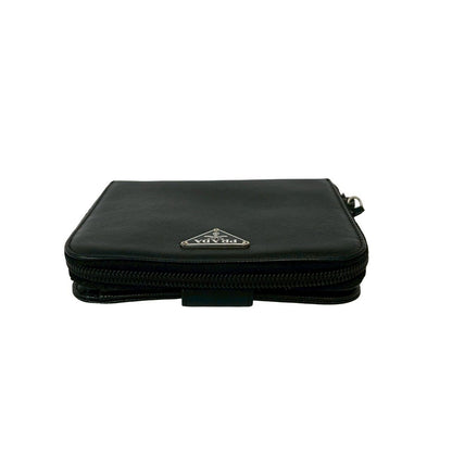 Prada Saffiano Leather Bifold Wallet Mini Black — view 3