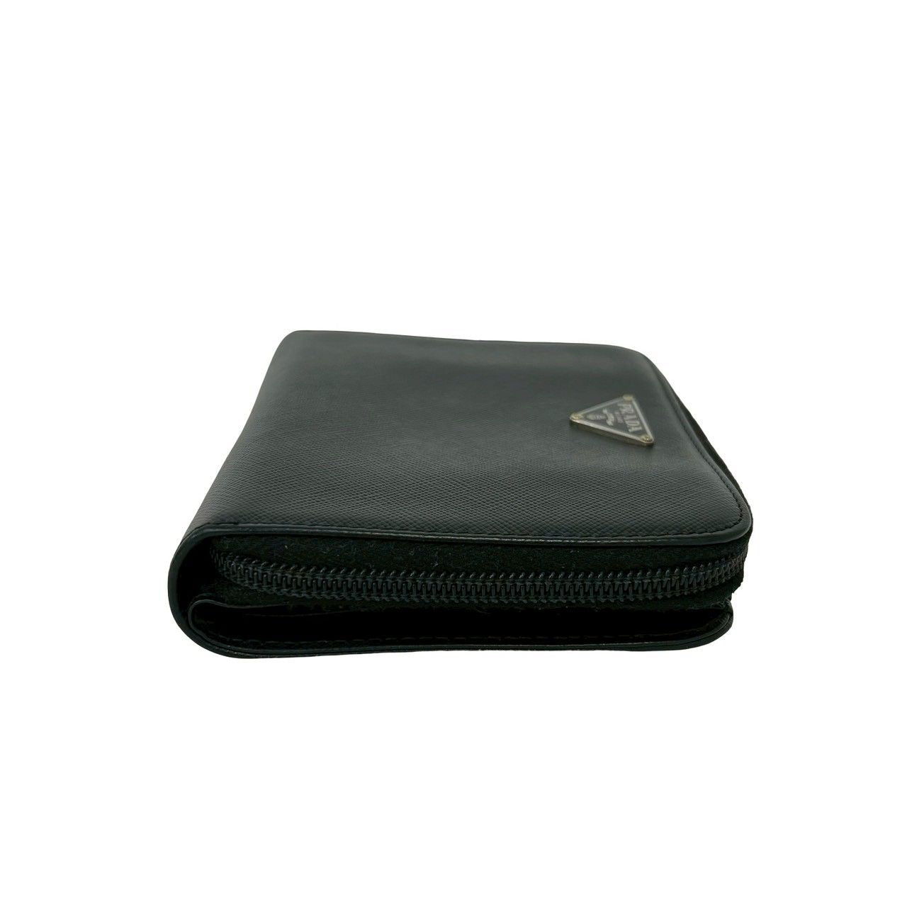 Prada Saffiano Leather Bifold Wallet Mini Black — view 5