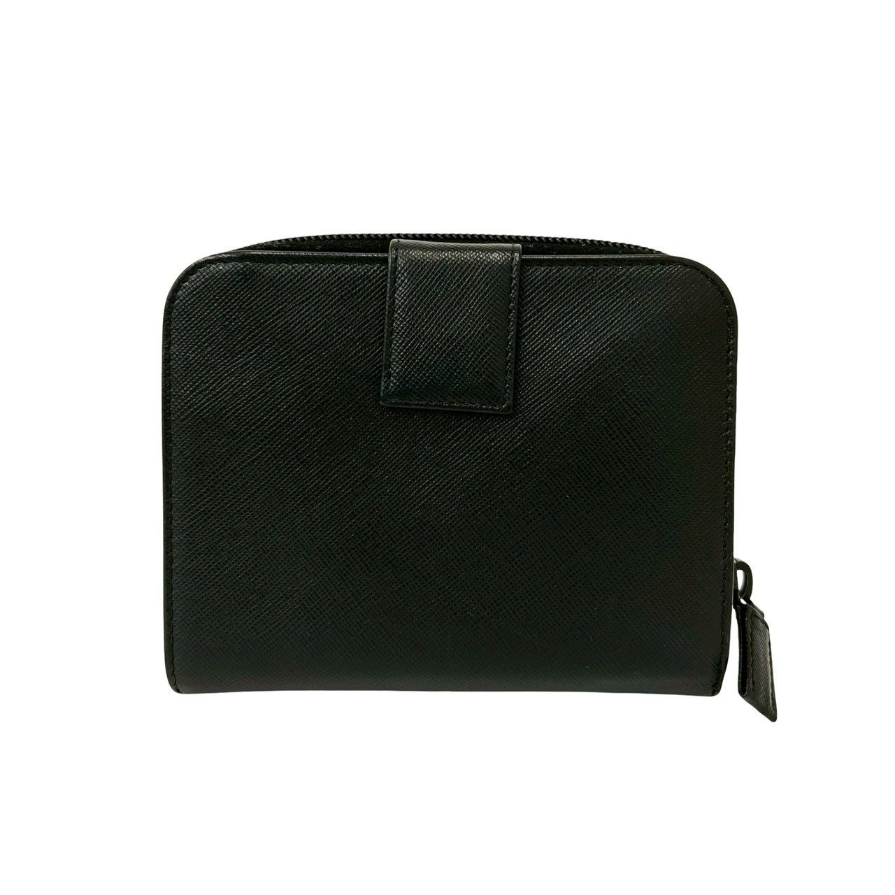Prada Saffiano Leather Bifold Wallet Mini Black — view 2