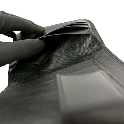 Prada Saffiano Leather Bifold Wallet Mini Black — view 9