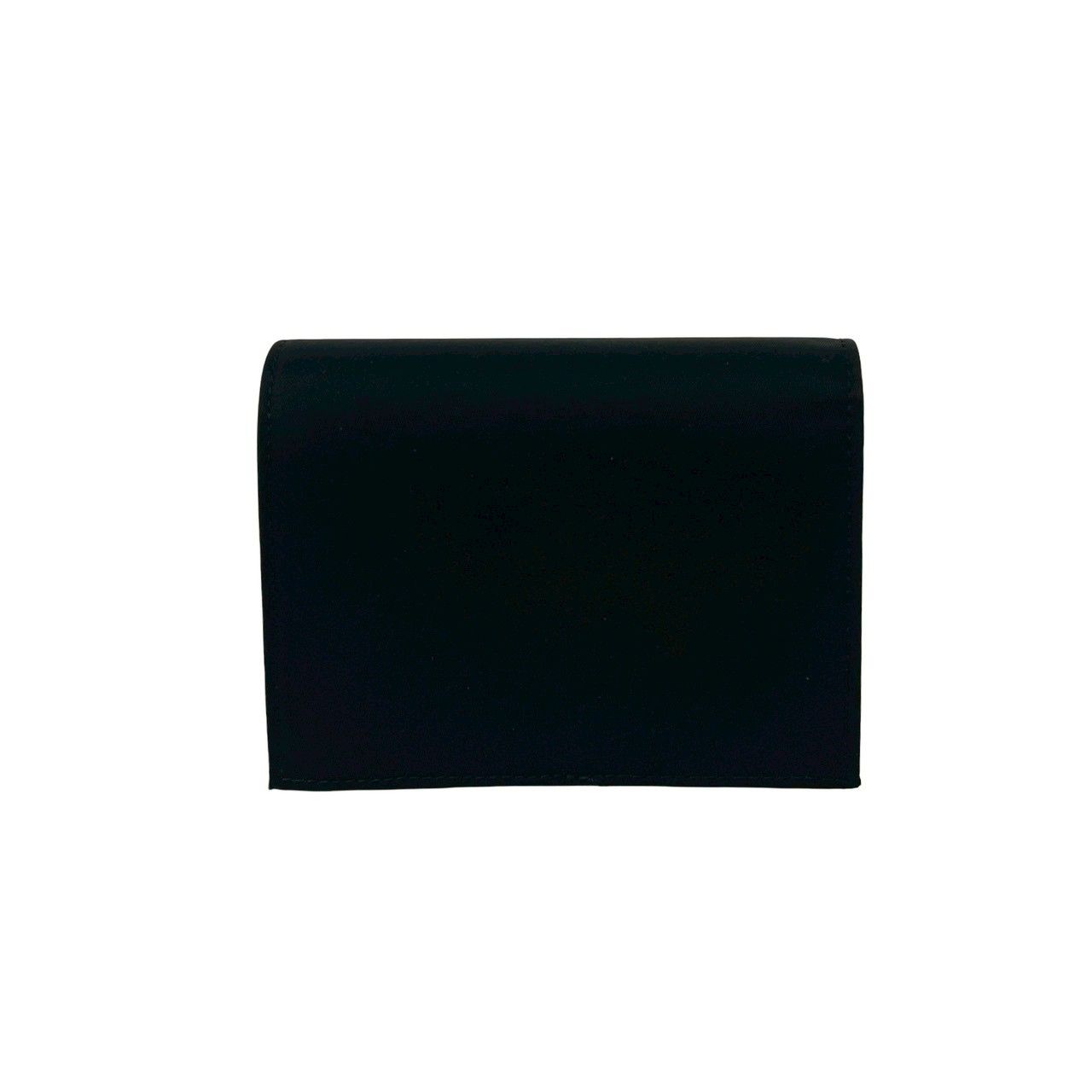 Prada Nylon Saffiano Leather Bifold Wallet Mini Black — view 2