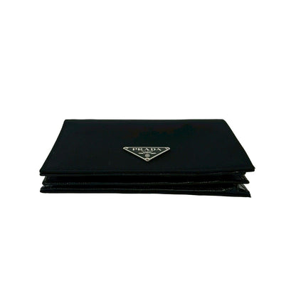 Prada Nylon Saffiano Leather Bifold Wallet Mini Black — view 6