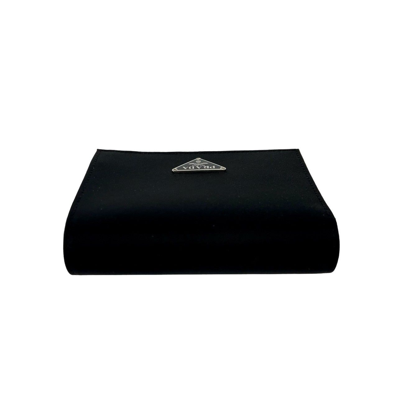 Prada Nylon Saffiano Leather Bifold Wallet Mini Black — view 3