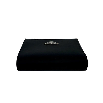 Prada Nylon Saffiano Leather Bifold Wallet Mini Black — view 3