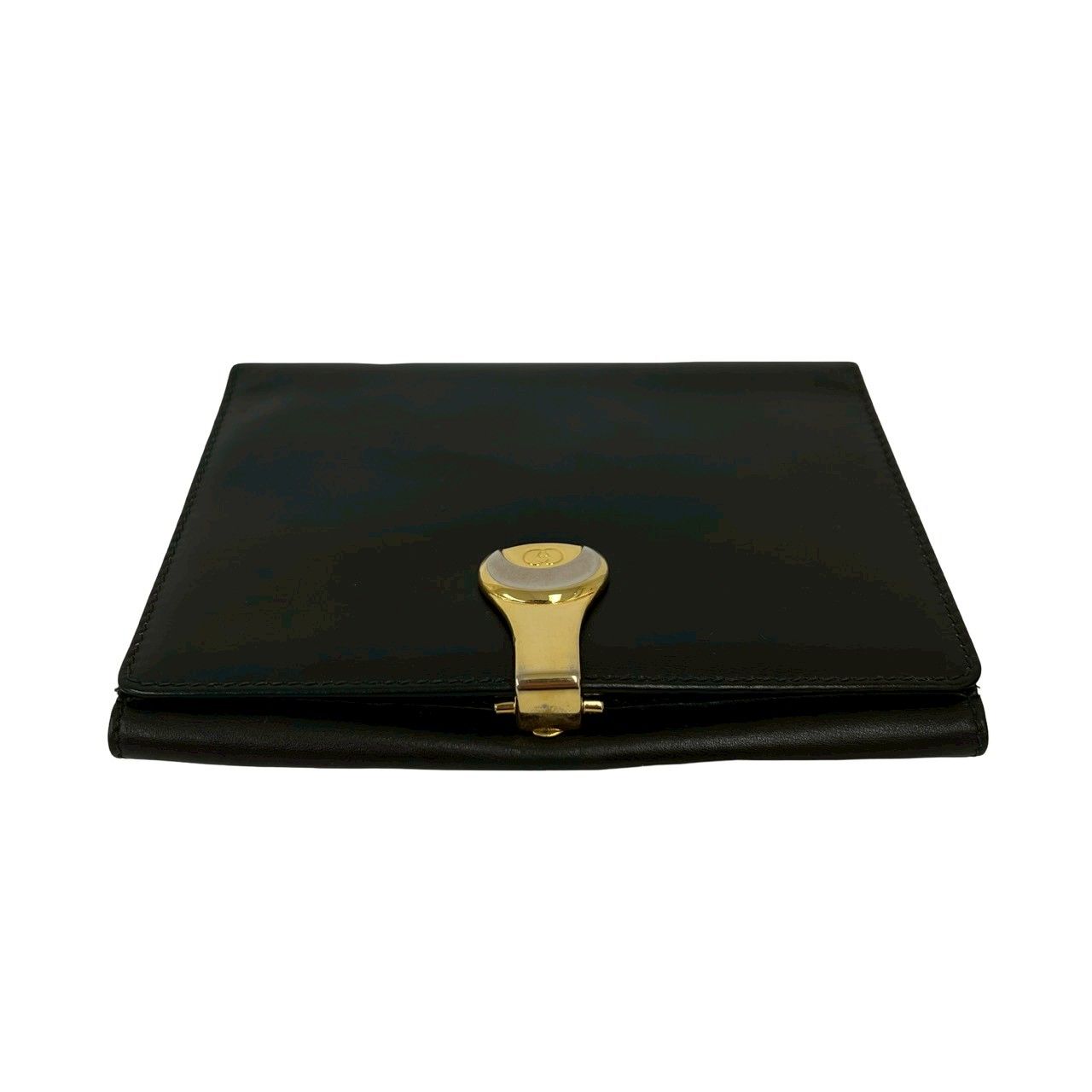 Gucci Vintage GG Logo Leather Bifold Wallet Mini Black — view 3
