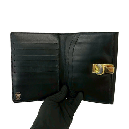 Gucci Vintage GG Logo Leather Bifold Wallet Mini Black — view 7