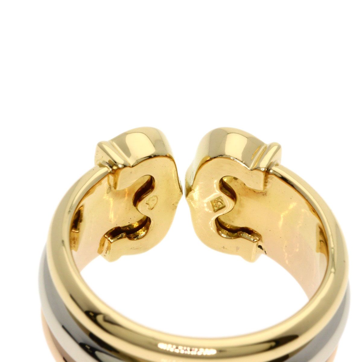 Cartier 2C Ring LM 53 18k Yellow Gold 18k Pink White — view 7