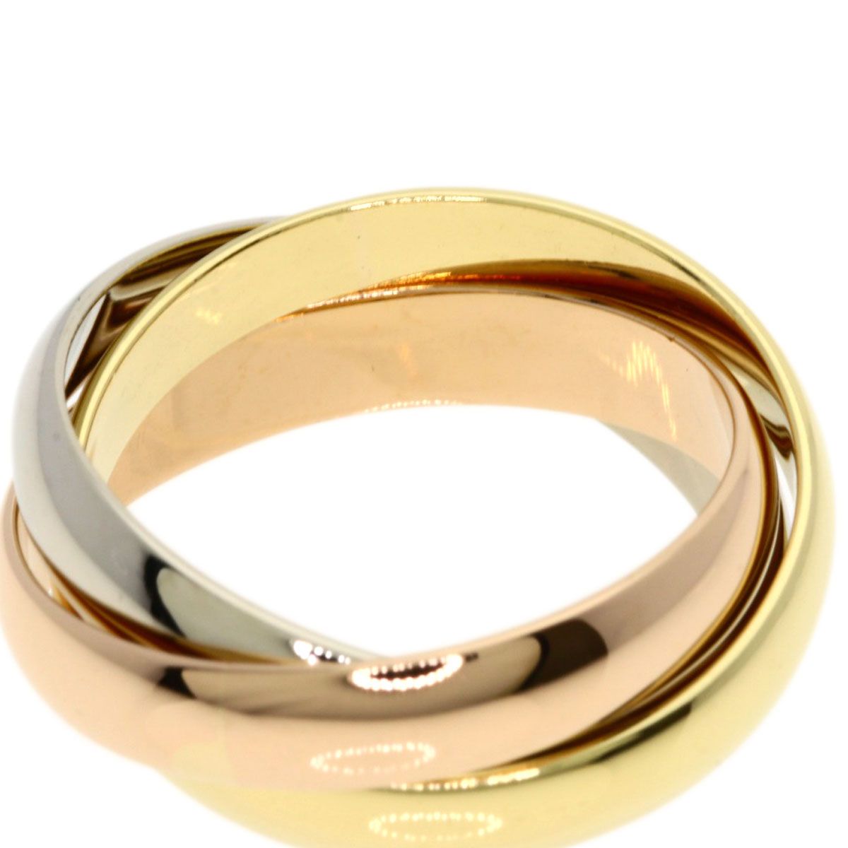 Cartier Trinity 50 Ring 18k Yellow Gold 18k Pink White — view 8