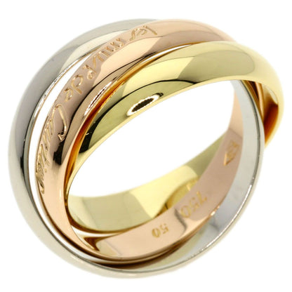 Cartier Trinity 50 Ring 18k Yellow Gold 18k Pink White — view 2