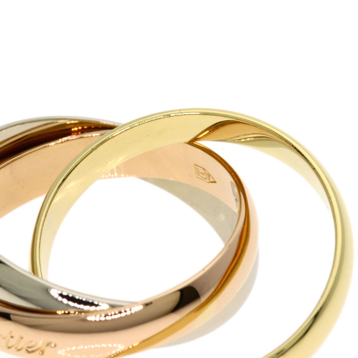 Cartier Trinity 50 Ring 18k Yellow Gold 18k Pink White — view 5