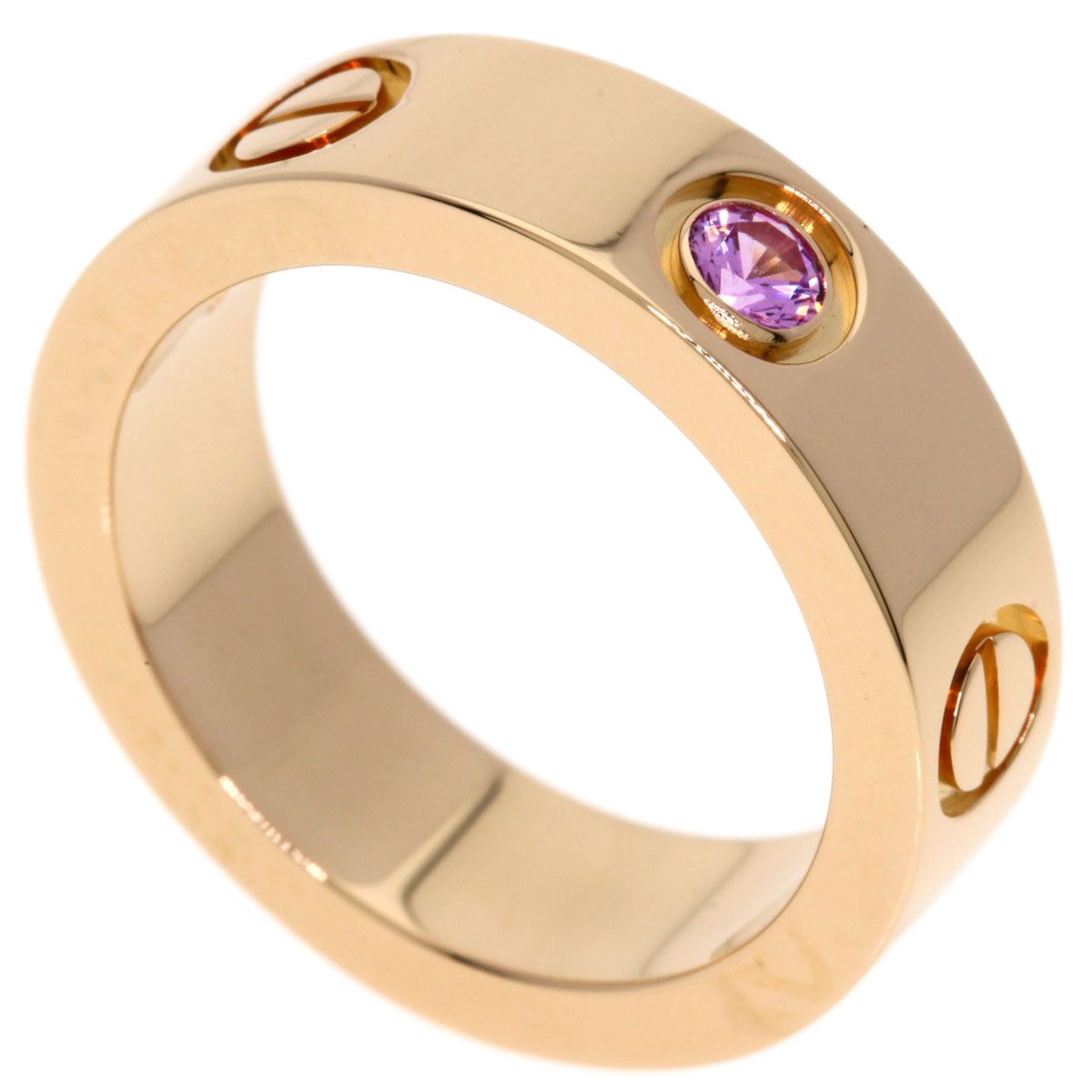 Cartier Love Ring Pink Sapphire 50 18k Gold
