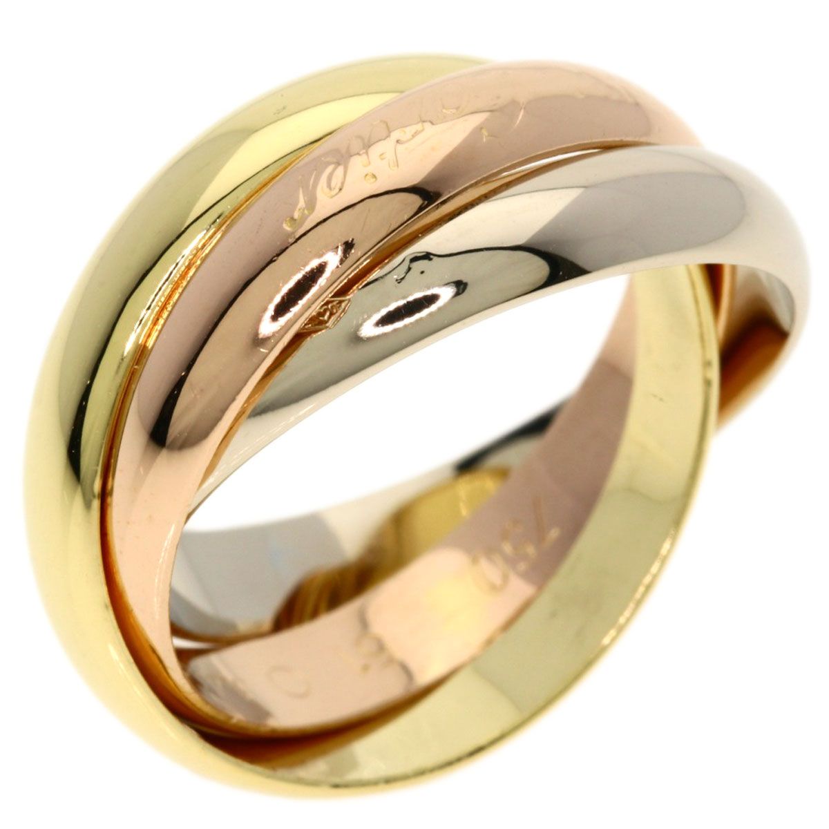 Cartier Trinity 51 Ring 18k Yellow Gold 18k Pink White — view 2