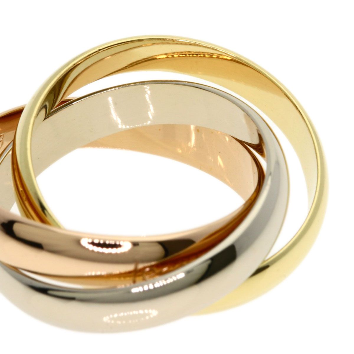 Cartier Trinity 48 Ring 18k Yellow Gold 18k Pink White — view 5