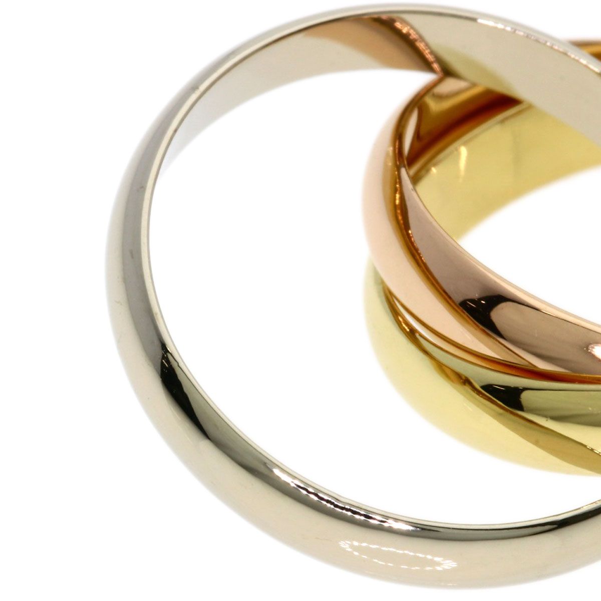 Cartier Trinity 53 Ring 18k Yellow Gold 18k Pink White — view 8