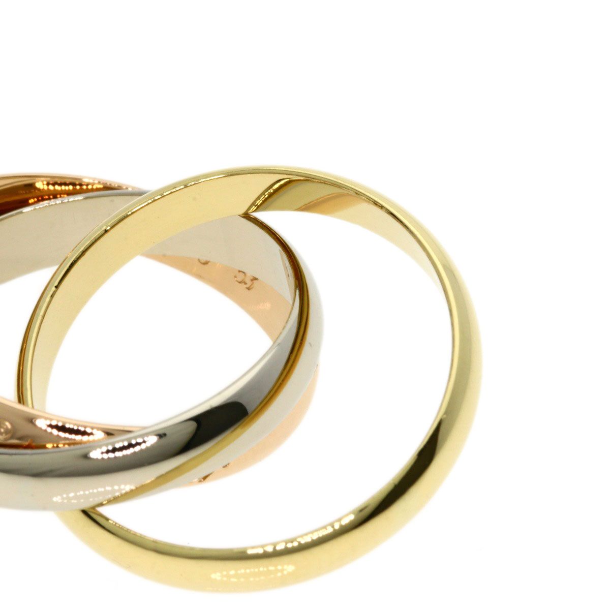 Cartier Trinity 53 Ring 18k Yellow Gold 18k Pink White — view 8