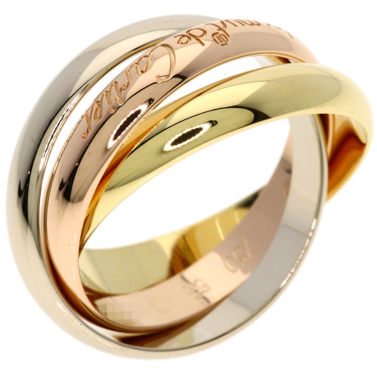 Cartier Trinity 53 Ring 18k Yellow Gold 18k Pink White — view 2