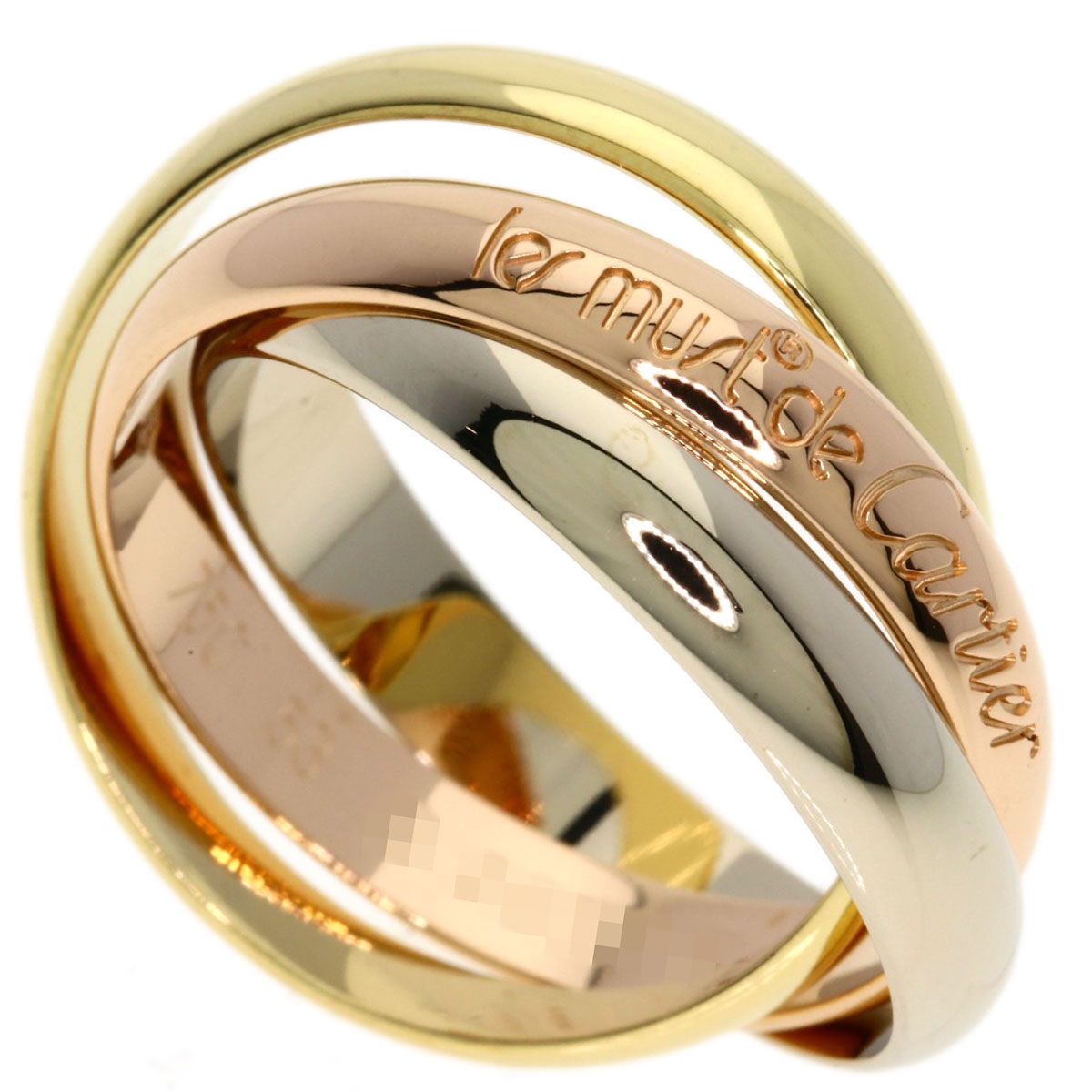 Cartier Trinity 53 Ring 18k Yellow Gold 18k Pink White