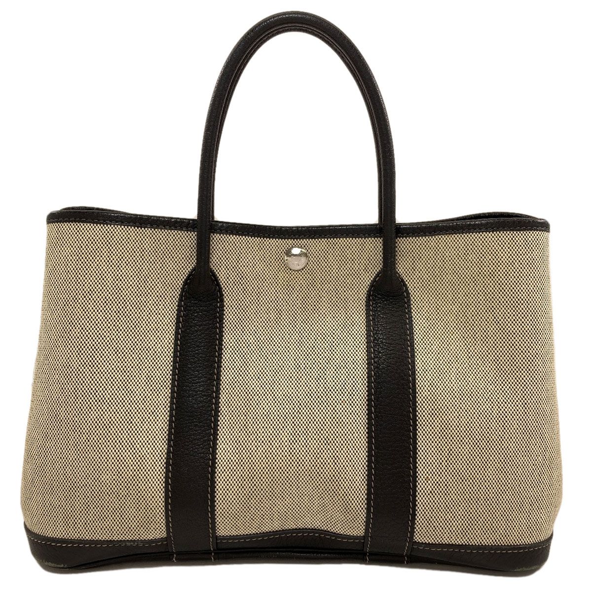 Hermes Garden Party TPM Silver Handbag Toile
