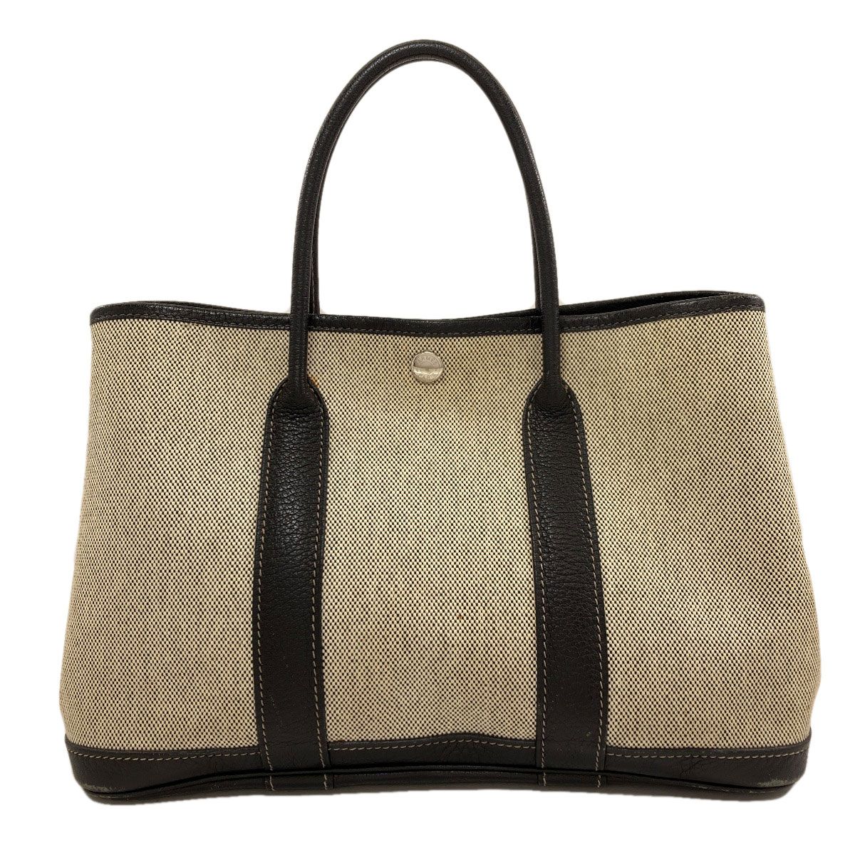 Hermes Garden Party TPM Silver Handbag Toile — view 2
