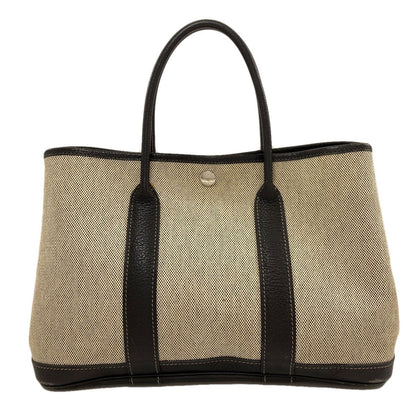 Hermes Garden Party TPM Silver Handbag Toile — view 2