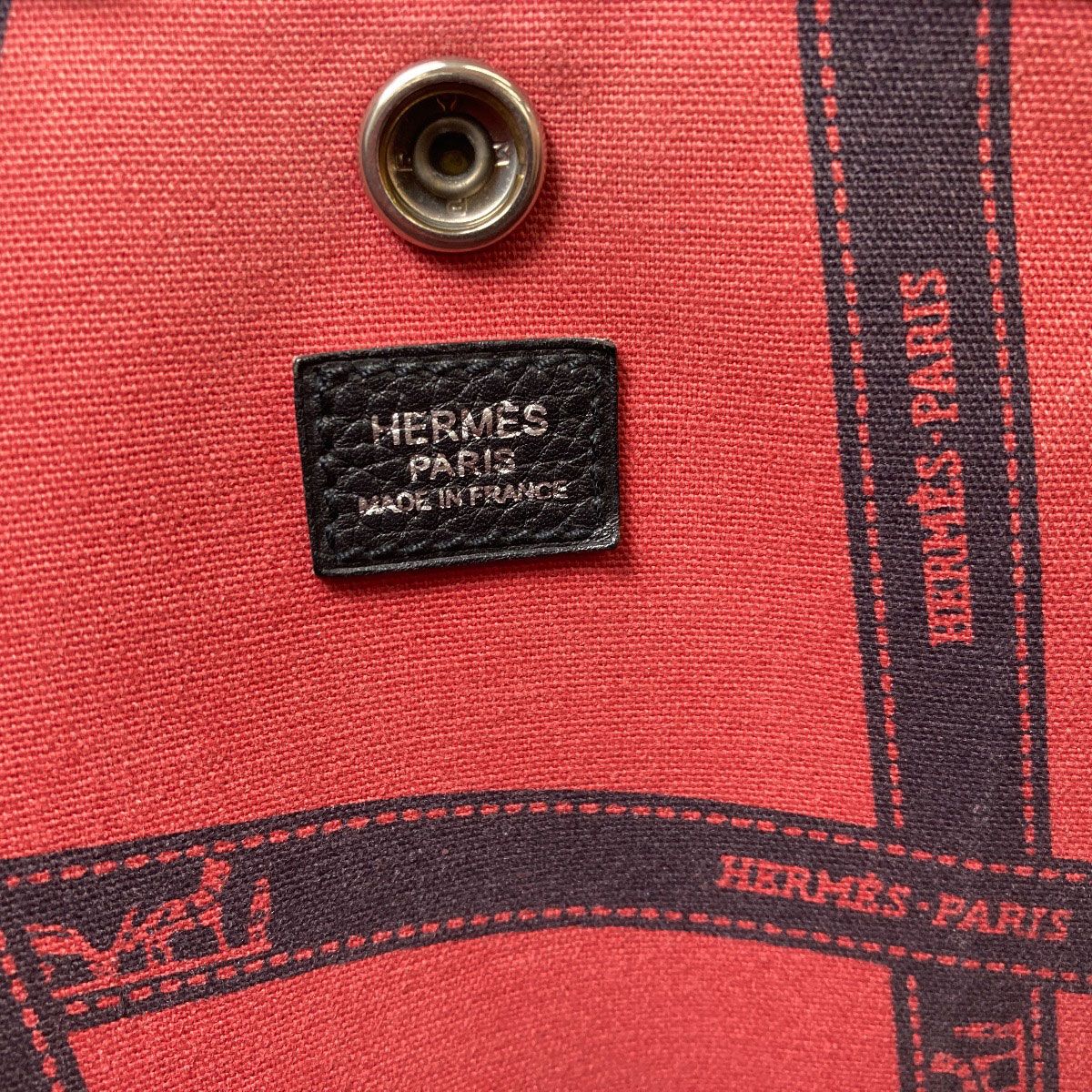 Hermes Garden Party TPM Silver Handbag Toile — view 6