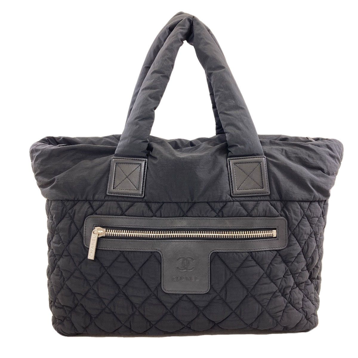 Chanel Coco Cocoon Silver Tote Nylon