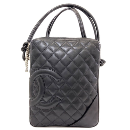 Chanel Cambon Line Silver Shoulder Bag Lambskin