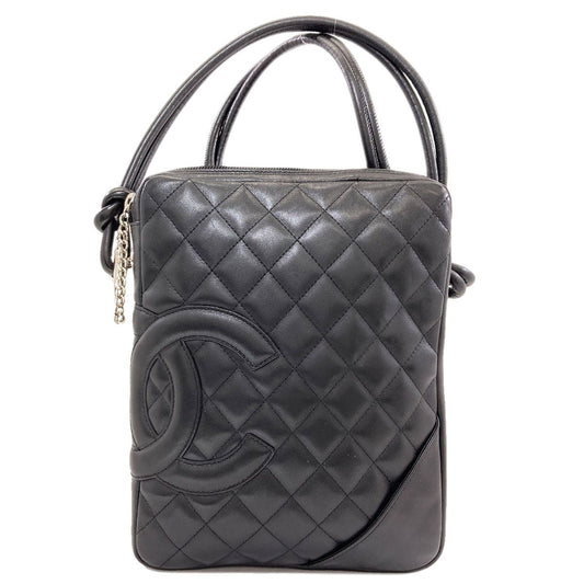 Chanel Cambon Line Silver Shoulder Bag Lambskin