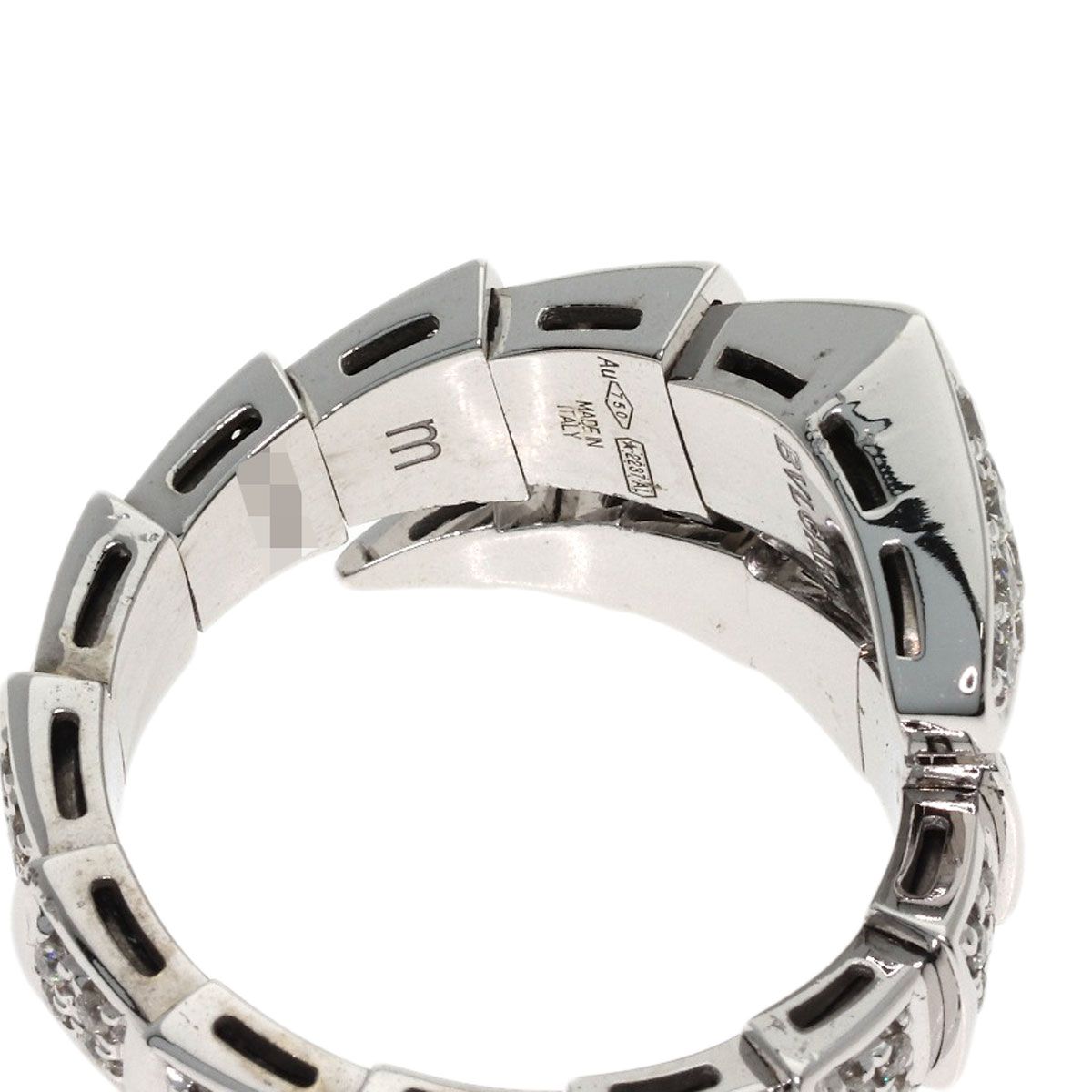 Bvlgari Serpenti Viper Diamond M Ring 18k White Gold — view 5