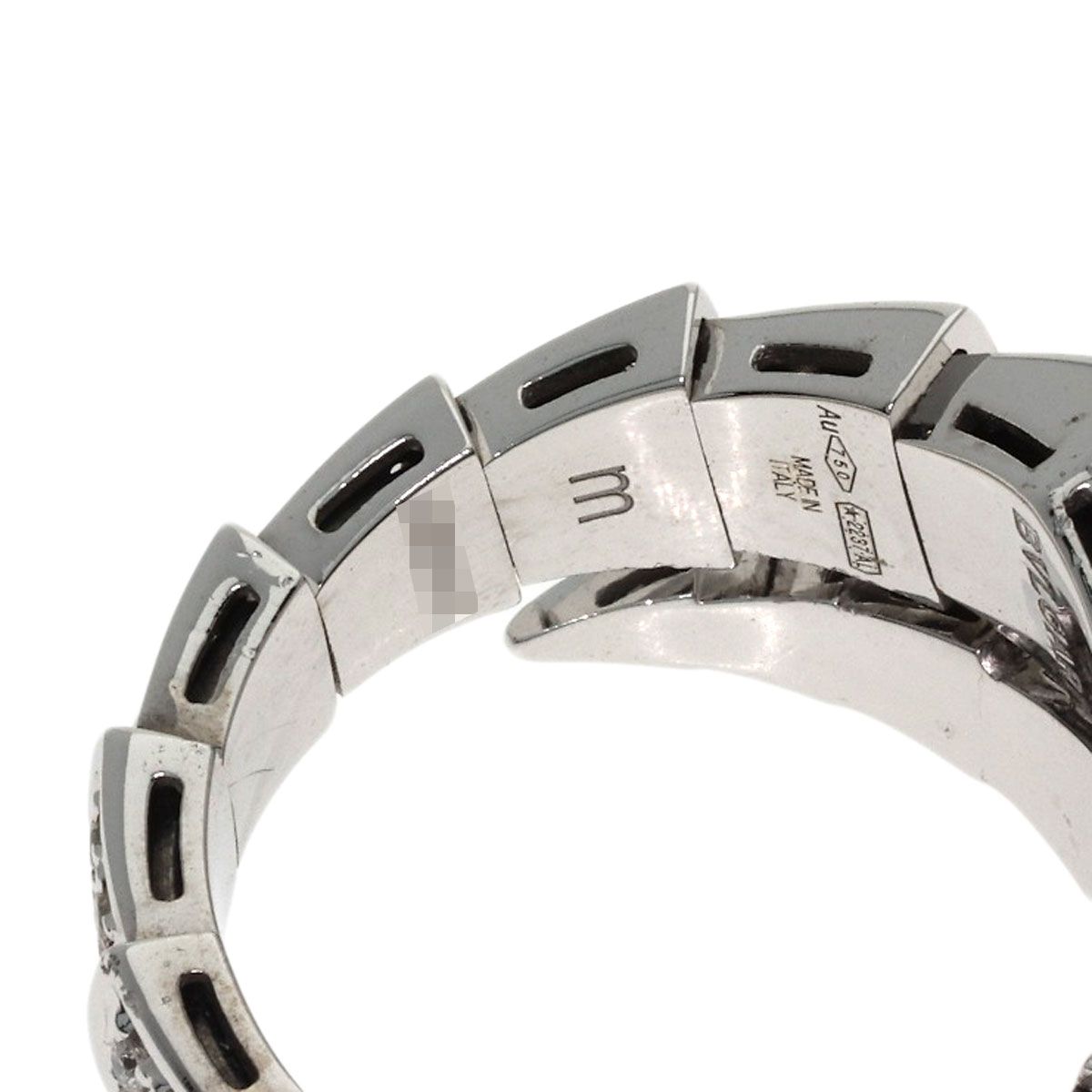 Bvlgari Serpenti Viper Diamond M Ring 18k White Gold — view 8