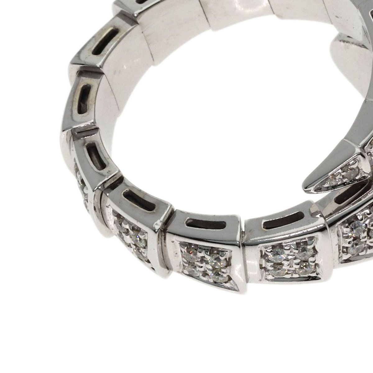 Bvlgari Serpenti Viper Diamond M Ring 18k White Gold — view 7