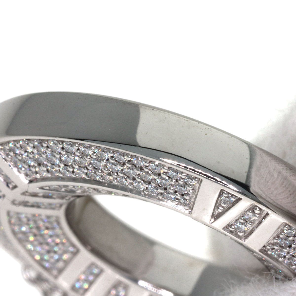Tiffany & Co Atlas Closed Circle Diamond Necklace 18k White Gold — view 7