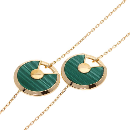 Cartier Amulet Malachite Shell Diamond Long Necklace 18k Pink Gold — view 4