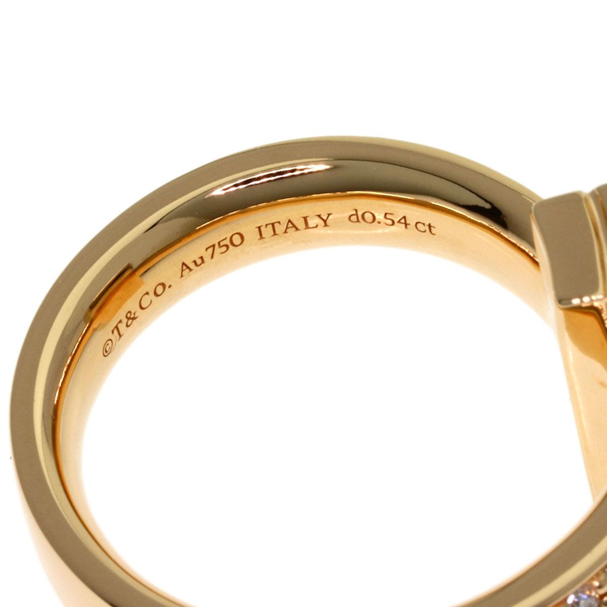 Tiffany & Co T One Diamond Ring 18k Pink Gold — view 5