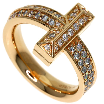 Tiffany & Co T One Diamond Ring 18k Pink Gold