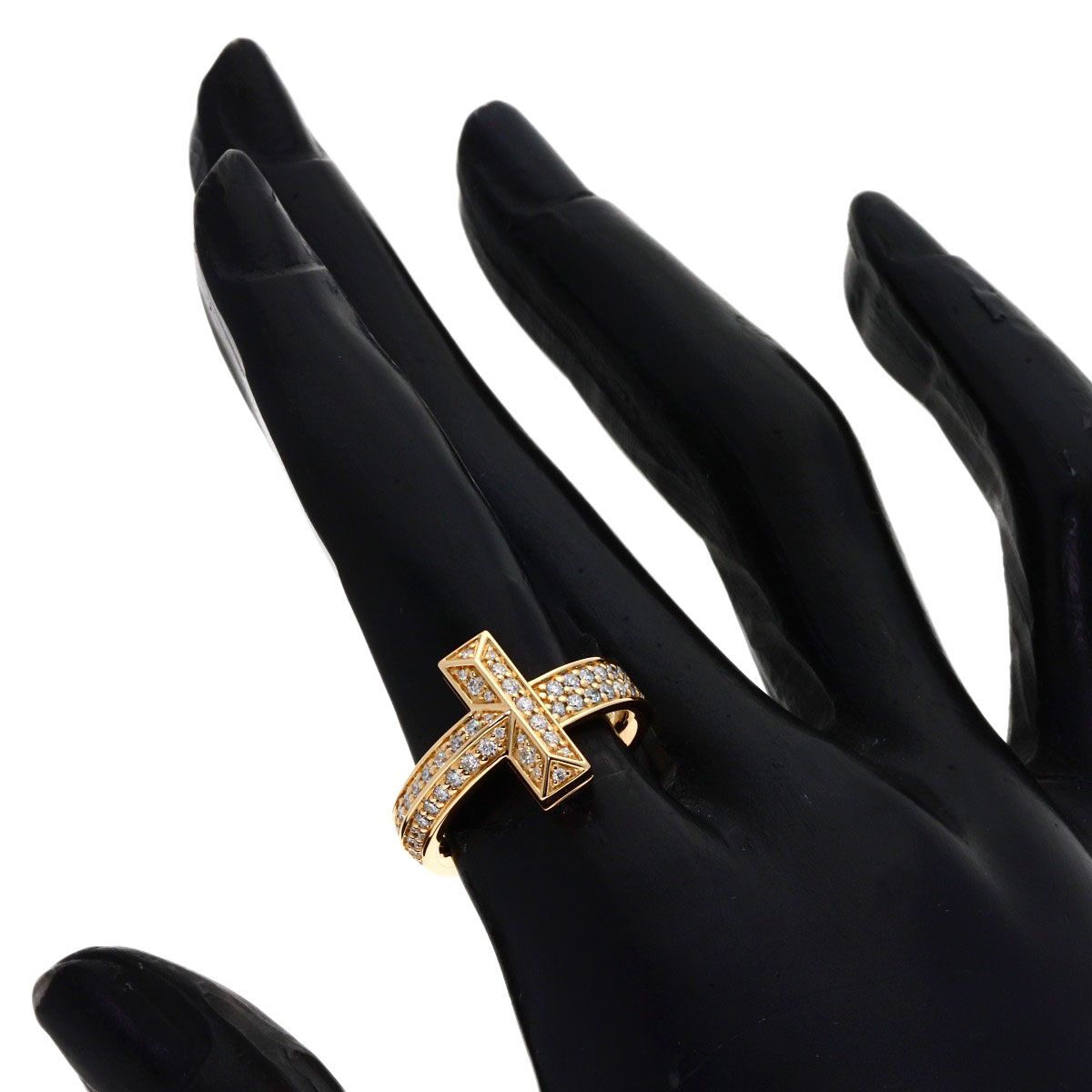 Tiffany & Co T One Diamond Ring 18k Pink Gold — view 6