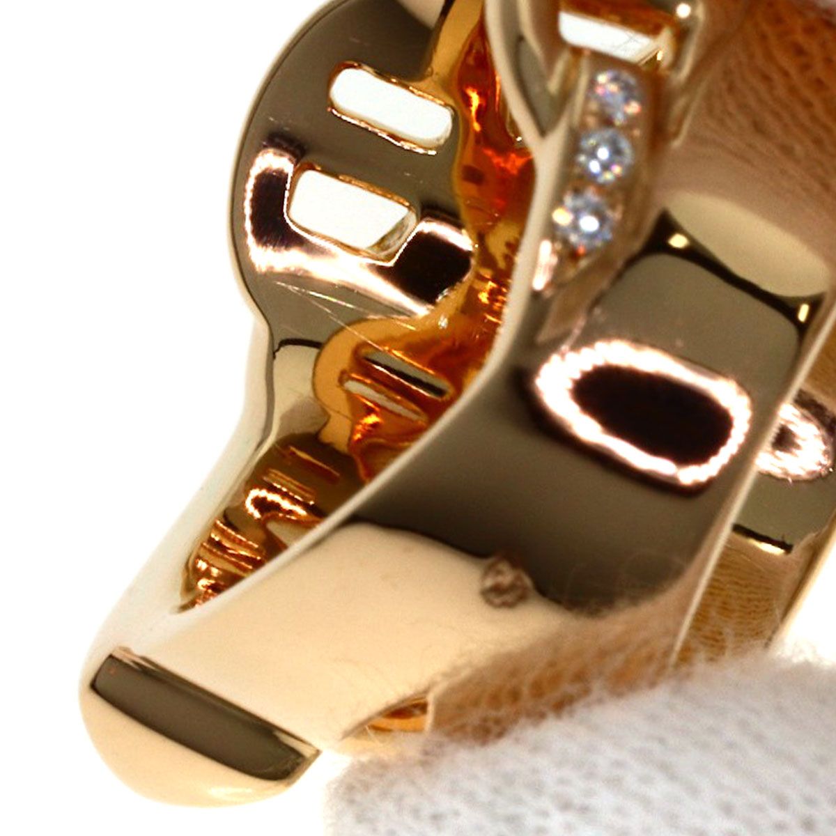 Hermes Alushimi GM Diamond 49 Ring 18k Pink Gold — view 8