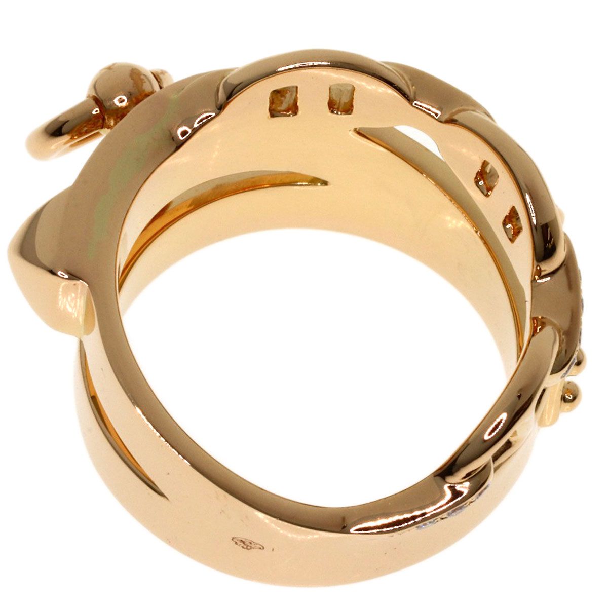 Hermes Alushimi GM Diamond 49 Ring 18k Pink Gold — view 4