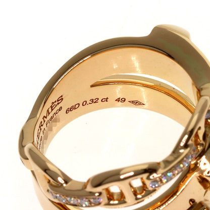 Hermes Alushimi GM Diamond 49 Ring 18k Pink Gold — view 6