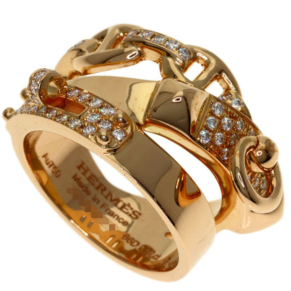 Hermes Alushimi GM Diamond 49 Ring 18k Pink Gold