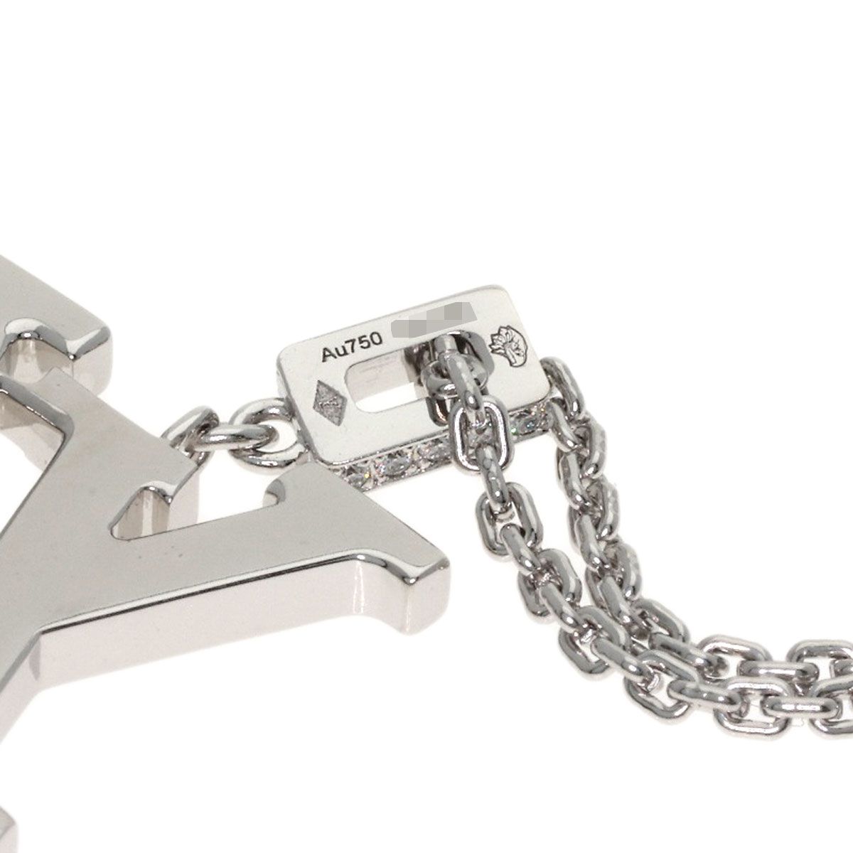 Louis Vuitton Pendentif GM Diamond Necklace 18k White Gold — view 5