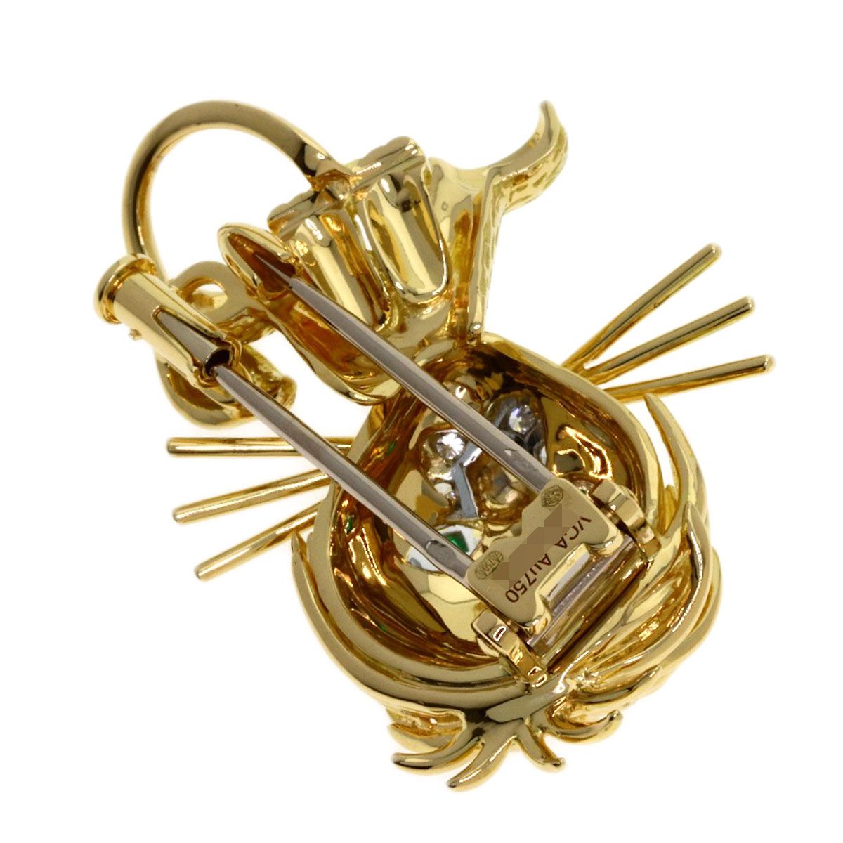 Van Cleef & Arpels Lucky Animals Lion Motif Brooch 18k Yellow Gold — view 3