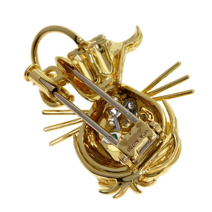 Van Cleef & Arpels Lucky Animals Lion Motif Brooch 18k Yellow Gold — view 3