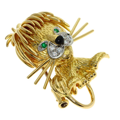 Van Cleef & Arpels Lucky Animals Lion Motif Brooch 18k Yellow Gold — view 5