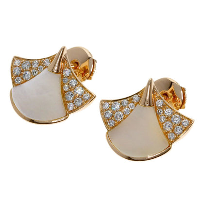 Bvlgari Diva Dream Diamond Shell Earrings 18k Pink Gold