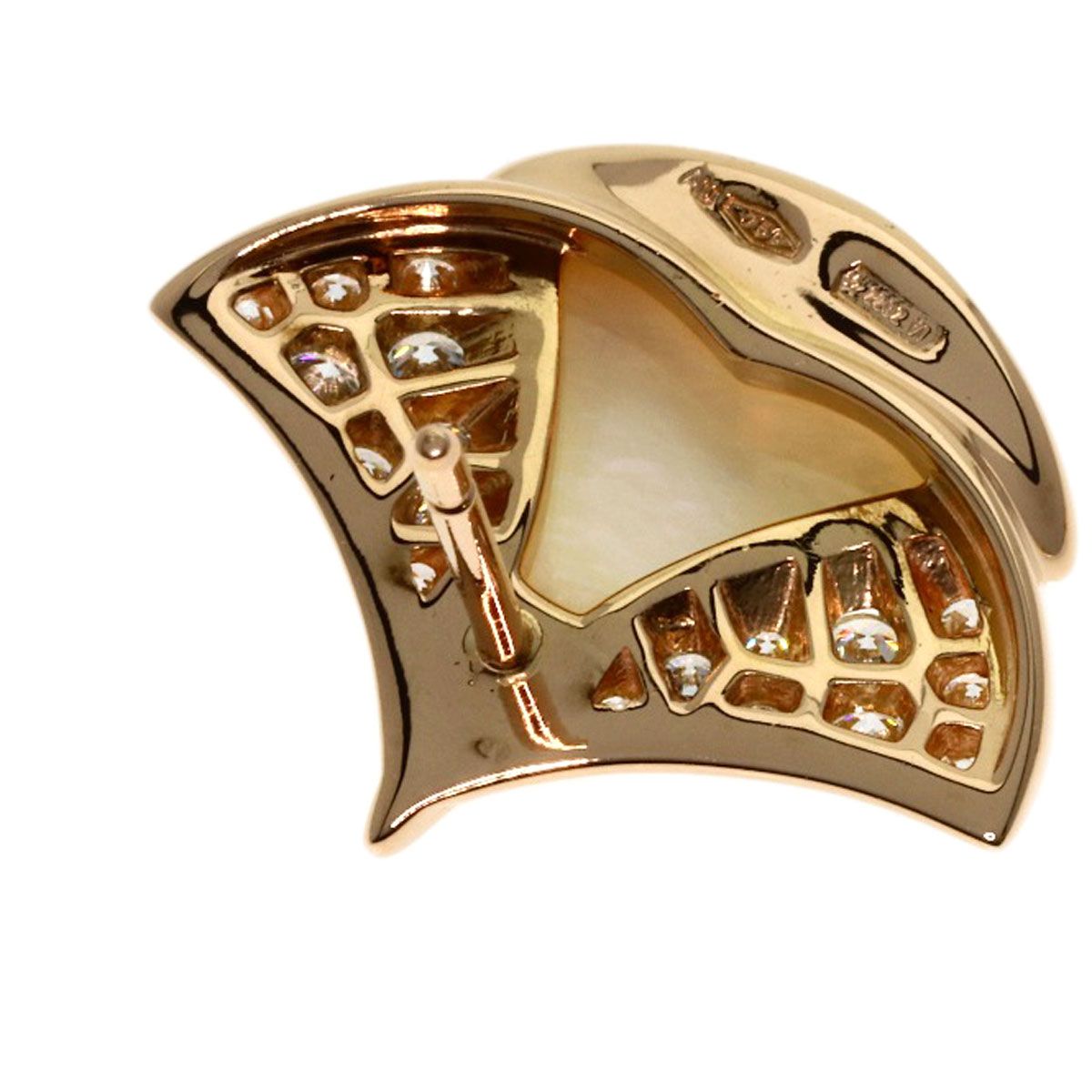 Bvlgari Diva Dream Diamond Shell Earrings 18k Pink Gold — view 6
